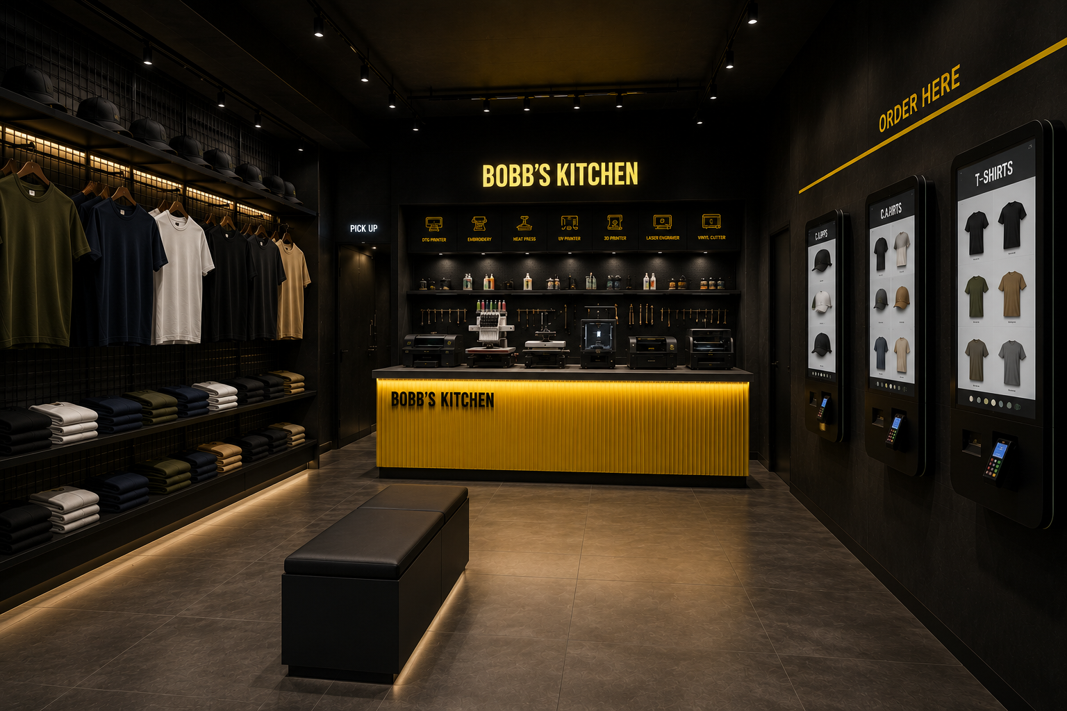 Wide view of the experiential AI retail floor